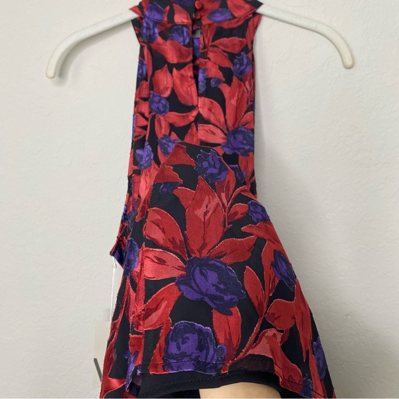 Worthington Floral Halter Neck Top - Red and Purple - Picture 11 of 14